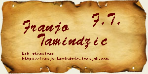 Franjo Tamindžić vizit kartica